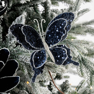 Blue Velvet Butterfly Clip - on - ironyhome