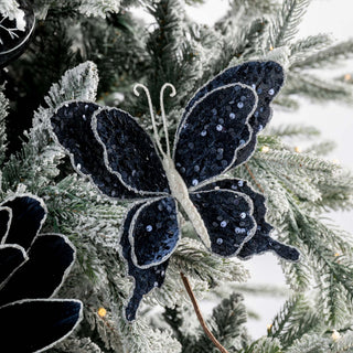 Blue Velvet Butterfly Clip - on - ironyhome