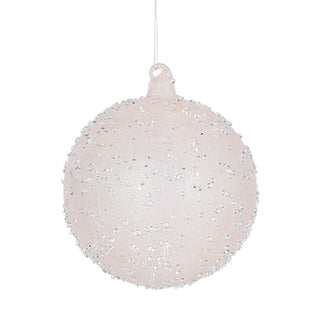 Blush Crystal Sugar Bead Ball Ornament - ironyhome