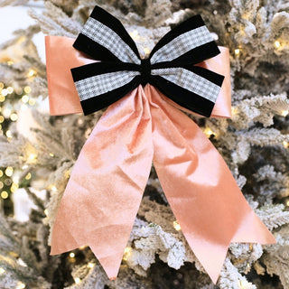 Blush Pink Bow Ornament - ironyhome