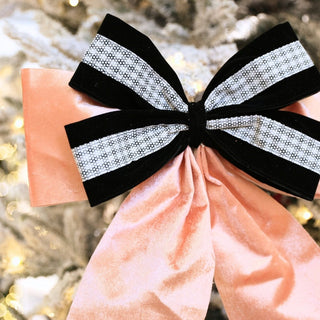 Blush Pink Bow Ornament - ironyhome