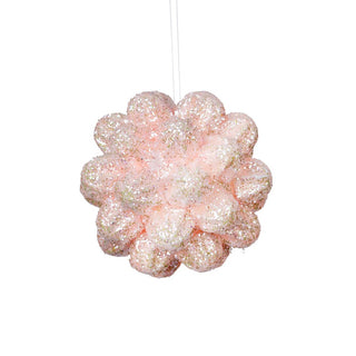 Blush Pink Meringue Ornament with Glitter - ironyhome