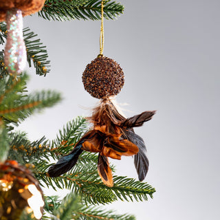 Brown Feather Tassel Ornament - ironyhome
