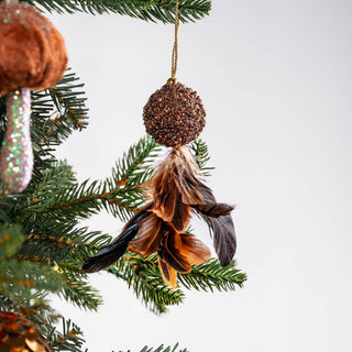 Brown Feather Tassel Ornament - ironyhome