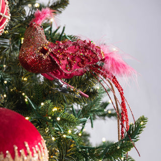 Burgundy And Gold Butterfly Clip - on Ornament - ironyhome