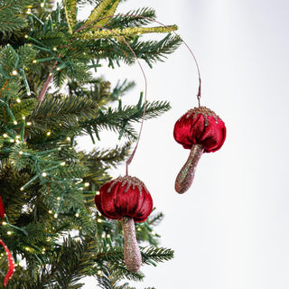 Burgundy And Sage Mushroom Spray Pick - ironyhome