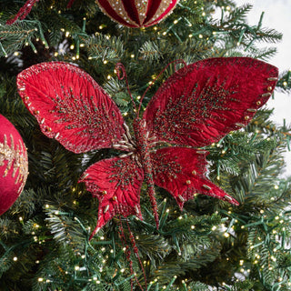 Burgundy Butterfly Clip - on Ornament - ironyhome