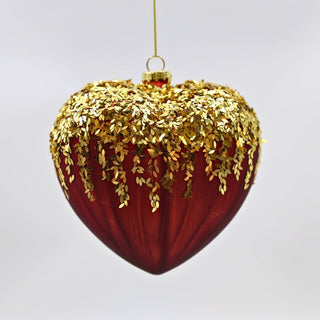 Burgundy Heart hanging ornament - ironyhome
