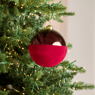 Burgundy Matte Glass Ball Ornament - Irony Home