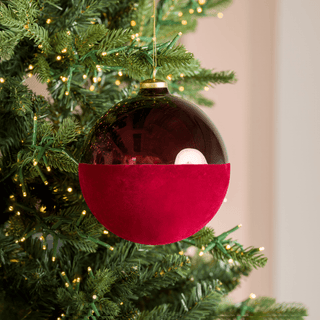 Burgundy Matte Glass Ball Ornament - Irony Home