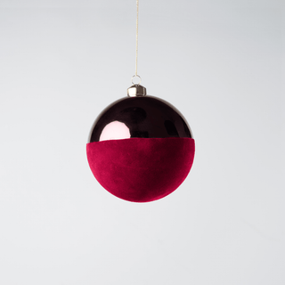 Burgundy Matte Glass Ball Ornament - Irony Home