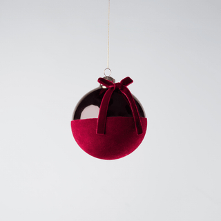 Burgundy Matte Glass Ball Ornament - Irony Home