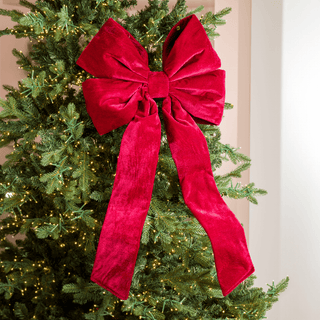 Burgundy Oversized Outdoor Bow - Irony Home