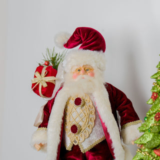 Burgundy Santa Figurine - ironyhome