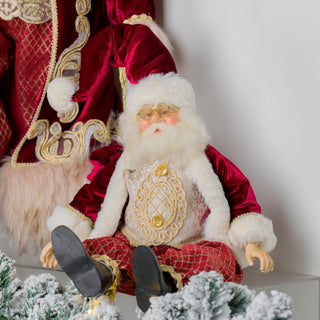 Burgundy Santa Figurine - ironyhome