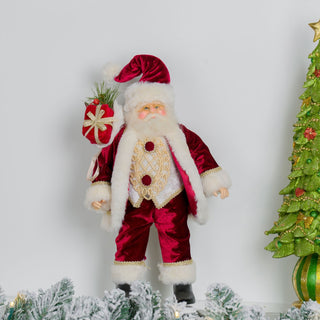 Burgundy Santa Figurine - ironyhome