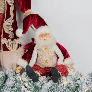 Burgundy Santa Figurine - ironyhome