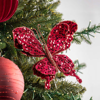 Burgundy Velvet Butterfly Clip - on - ironyhome