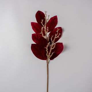 Burgundy Velvet Magnolia Leaf Pick - ironyhome
