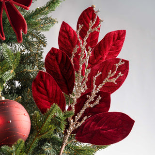 Burgundy Velvet Magnolia Leaf Pick - ironyhome