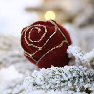 Burgundy Velvet Rose Clip - On - ironyhome