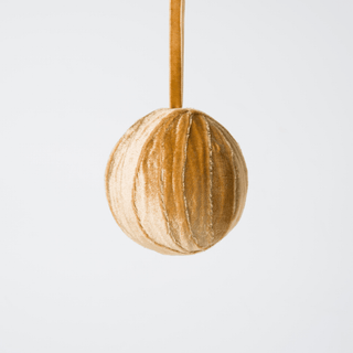 Cafe Beige Velvet Ball Ornament - Irony Home