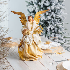 Callista Angel Figurine Table Top - Gold