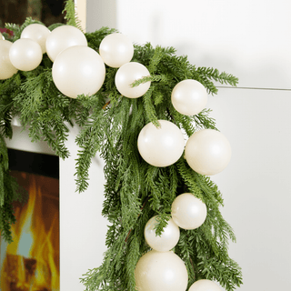 Candy Apple Pearl Mixed Ball Garland 6-Foot - Irony Home