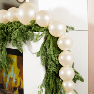 Candy Apple Pearl Necklace Ball Garland 134-Inch - Irony Home