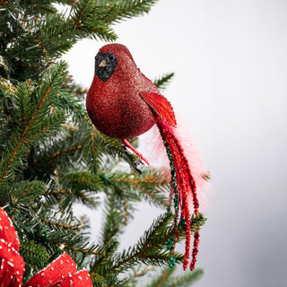 Cardinal Bird Clip Orn - ironyhome
