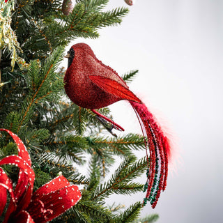 Cardinal Bird Clip Orn - ironyhome