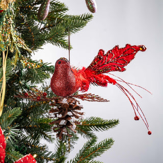 Cardinal Bird Clip Orn - ironyhome