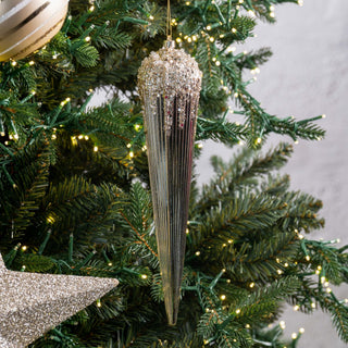 Champagne Drop Ornament With Glitte - Irony Home