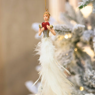 Champagne Fairy Ornament with Heart - ironyhome