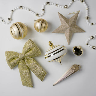 Champagne & Gold Christmas Ornament Boxed Kit - Irony Home