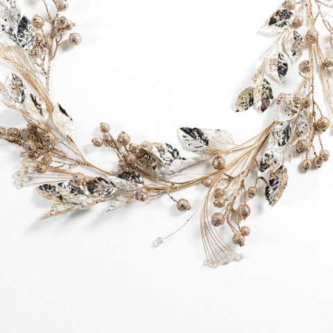 Champagne Leaf and Beads Garland - ironyhome