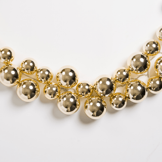 Champagne Shiny Ball Garland 6-Foot - Irony Home