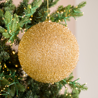 Champagne Tube Glitter Ball Ornament 5-inch - Irony Home