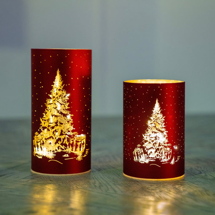Christmas Cylindrical Candle Votive - ironyhome