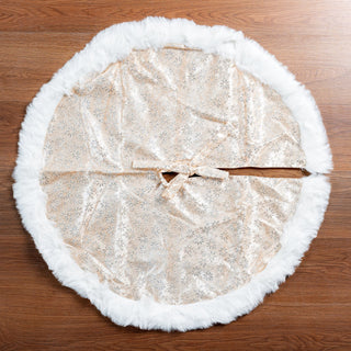 Christmas Tree Skirt with Fur Trim Medium - ironyhome
