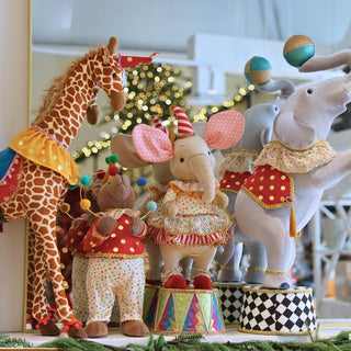 Circus Elephant With Black And White Base - ironyhome