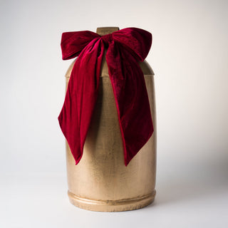 Classic Gold bell with Red Bow - Irony Home