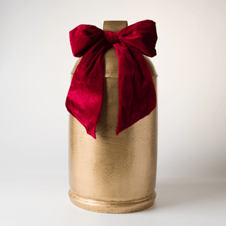 Classic Gold bell with Red Bow - Irony Home