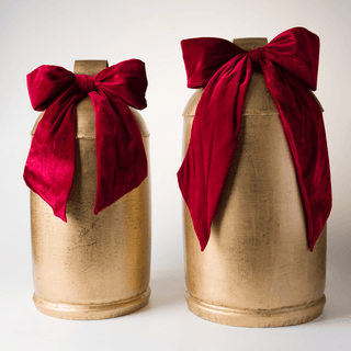 Classic Gold bell with Red Bow - Irony Home