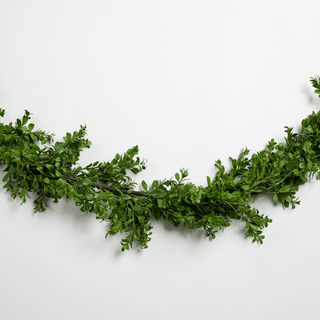 Classic Green Boxwood Holiday Garland - 9 inch - Irony Home