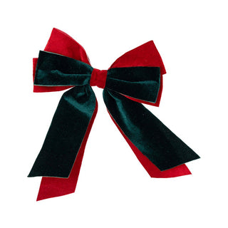 Classic Red and Emerald Bow Ornament - ironyhome
