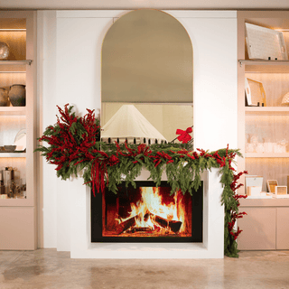 Classic Red Thin Berry Holiday Garland - Irony Home
