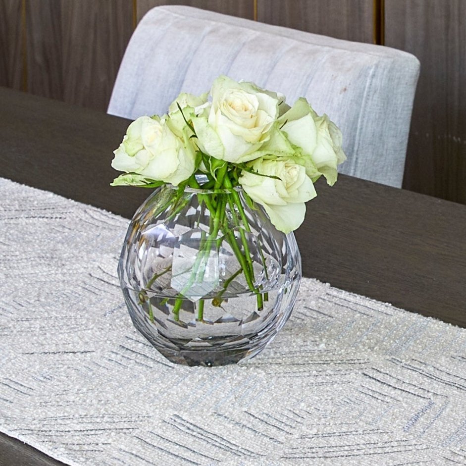 Clear Crystal Cut Vase