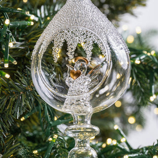 Clear Hanging Glass Ornament - ironyhome