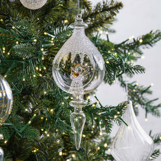 Clear Hanging Glass Ornament - ironyhome